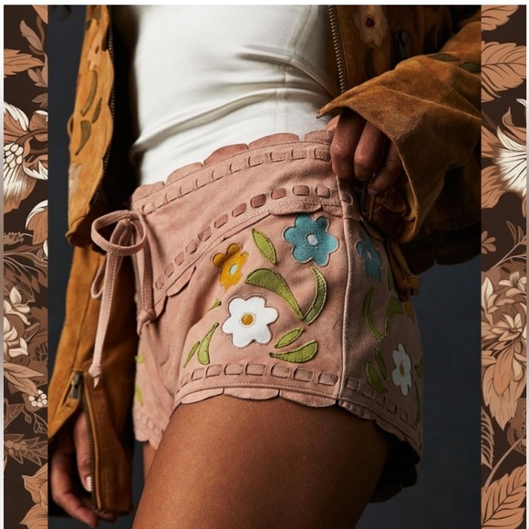 Free People Bali Honeybuzz Suede Shorts by Sorbet Size 4 NWT - Picture 2 of 15
